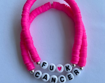 Breast Cancer Beaded Bracelet