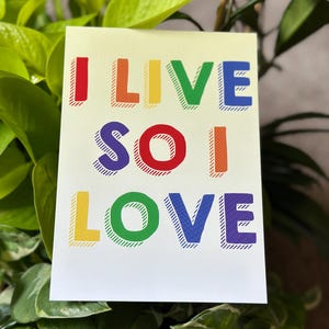 BTS I Live So I Love 5x7 Art Print