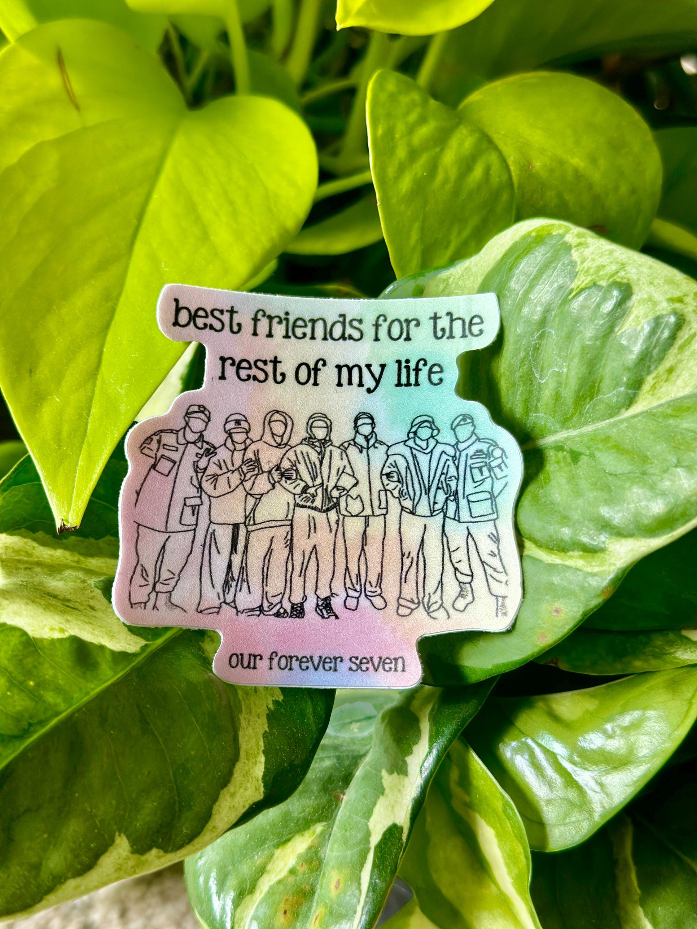 BTS RM & V's Enlistment Best Friends Sticker