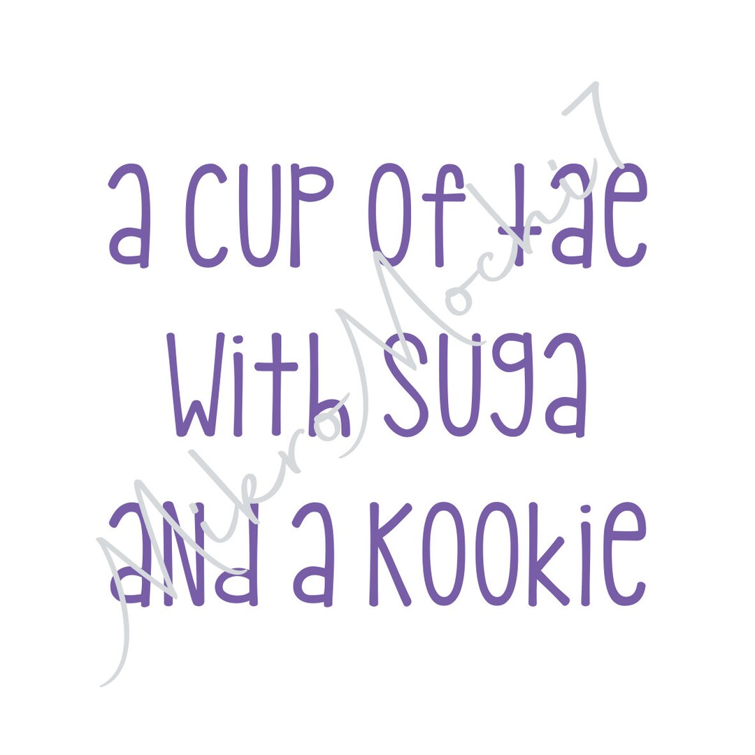 BTS Cup of Tae With Suga & a Kookie Svg, Png, Dxf Digital File - Etsy