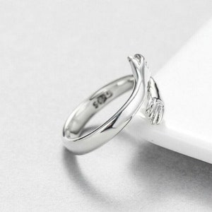 Sterling Silver Love Hug Ring Adjustable Unisex Jewellery, Best friend Gift, Christmas Gift, Bridesmaid Gift, Anniversary Gift