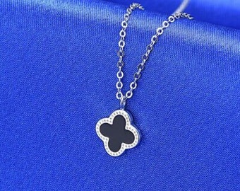 Sterling Silver Clover Flower Necklace Pendant Gift For Women Girls, Birthday Gift, Girlfriend Gift