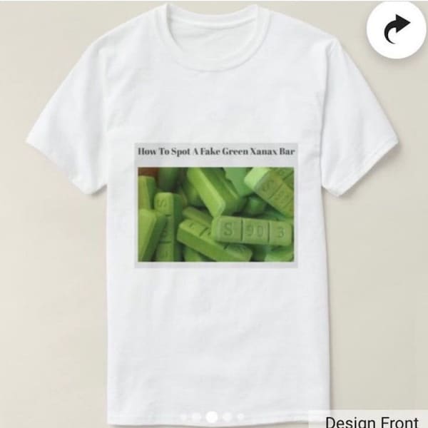 Be Smart t-Shirt “How to spot a fake green xanax bar”