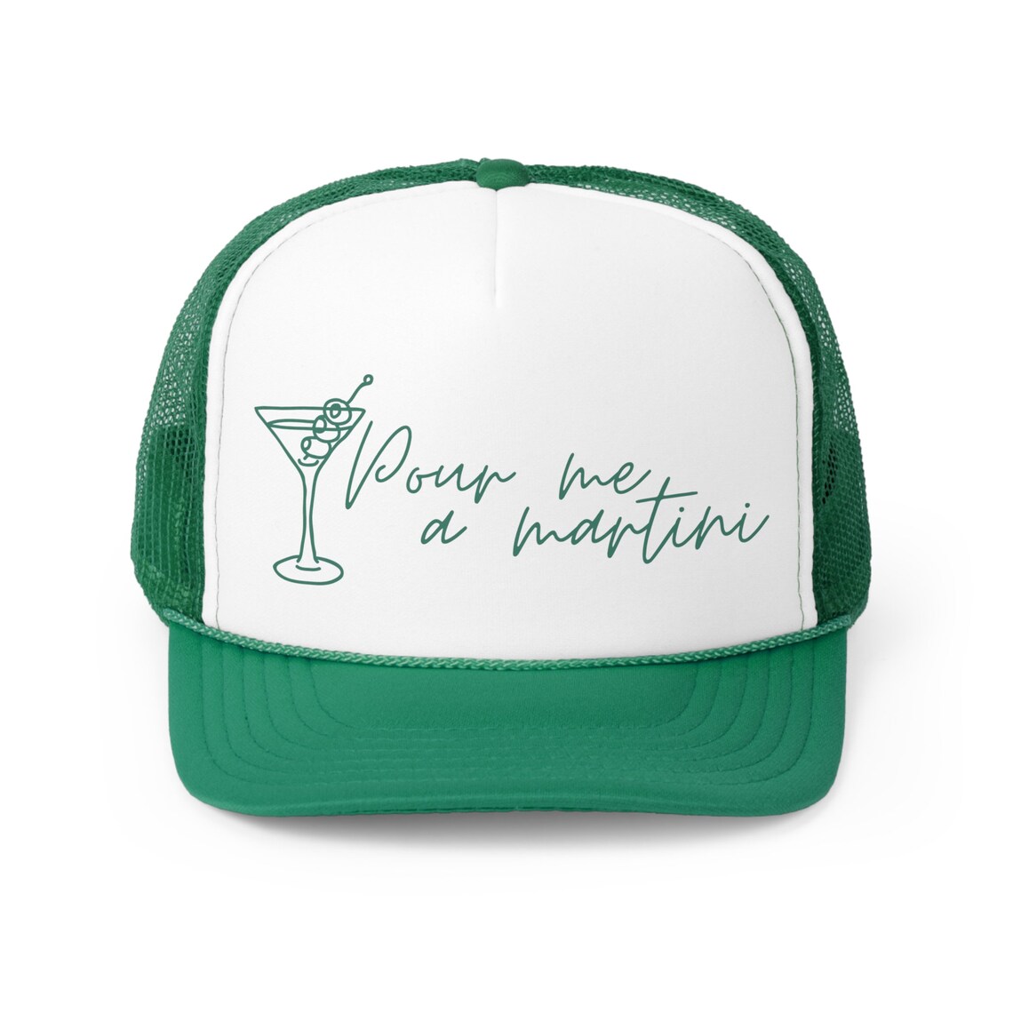 Pour Me a Martini Trucker Hat, Trendy Trucker Hats, Party Hats, College