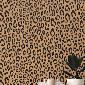Cheetah Print Wallpaper Peel and Stick Traditional Maximalist Home Decor