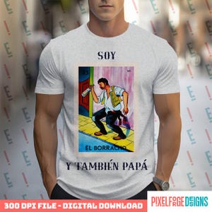 El Borracho Loteria png, Meksykańska loteria Dzień Ojca, El Papa png, Prezent dla taty Hiszpana, Zabawna karta loterii, Loteria Mexicana Digital, Prezent dla taty