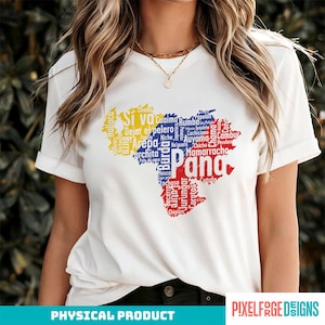 Venezuela karta t-shirt, venezuelanska ord t-shirt, venezuelanska fraser t-shirt, stolt venezuelansk gåva, unisex Bella canvas t-shirt