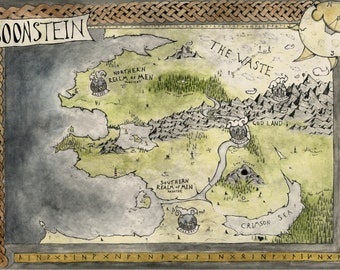 Fantasy Map of 'Boonstein' Digital Download