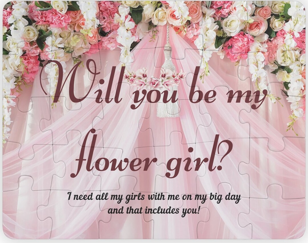 Flower Girl Proposal Puzzle Kids' Puzzle 30piece Etsy