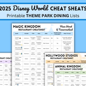 WDW Theme Park Food + Dining Cheat Sheet - Every Restaurant, Quick Service, Stand & Kiosk