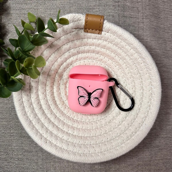 Cute butterfly airpod case, cute aesthetic airpods 1/2/3, earpods holder case, protective case for air pods, silicone airpod case