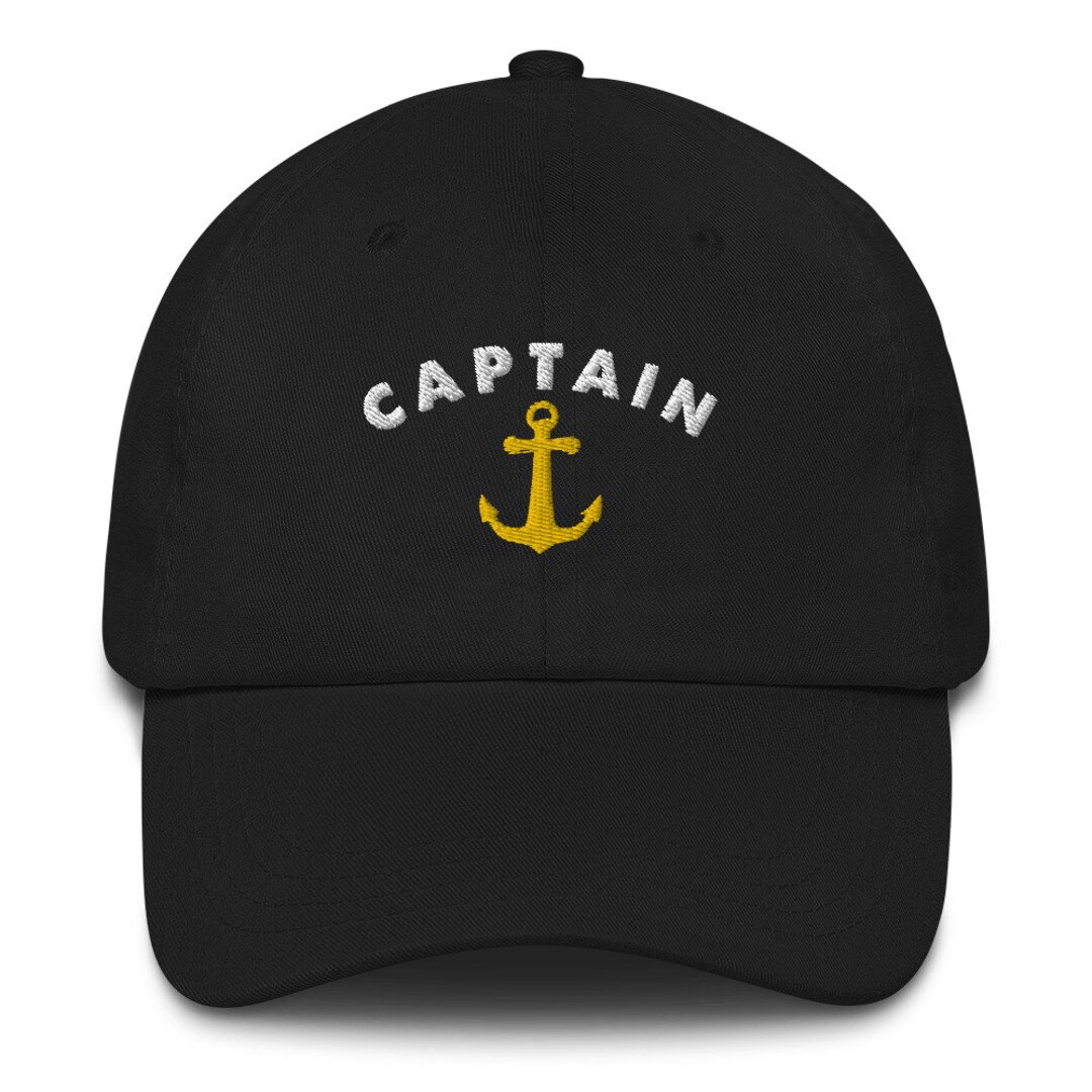 Captain Baseball Cap Skipper Boat Captain Hat Embroidered Etsy