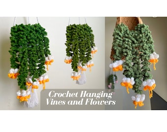 Crochet Vines with Dangling Flowers Pattern