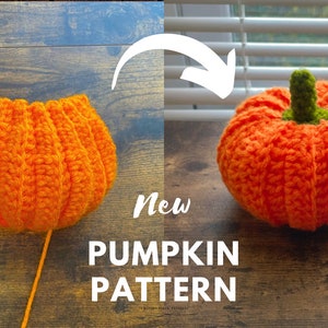 Crochet Pumpkin Pdf Pattern for Fall Decoration and Halloween | Stuffed pumpkins plush pattern Amigurumi decorative pumpkins