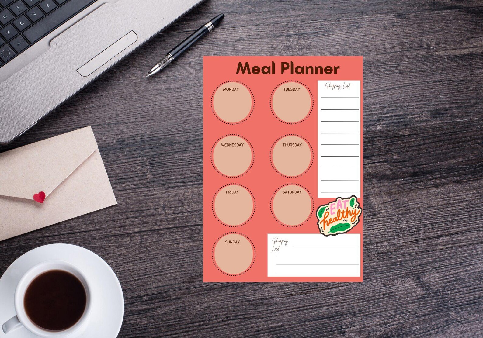 Printable Meal Planner - Weekly Template, Grocery List, Meal Prep ...