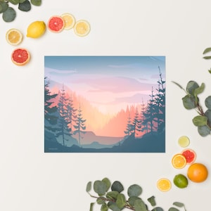 Zauberwald Forest travel print - National Park, Forest artwork, Travel posters, Wedding gift