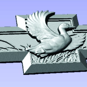 archivo cnc de corbatín chevy con escena de caza de patos