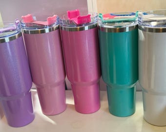 40oz Holographic Shimmer Tumbler: Stainless Steel Sublimation Blank