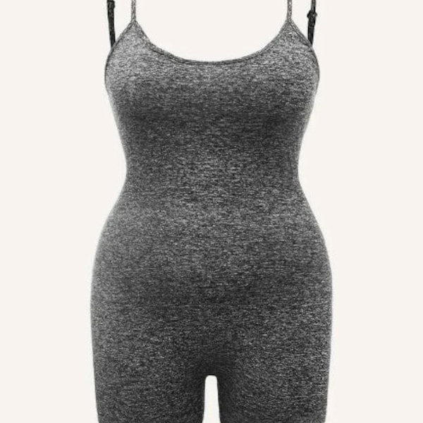 PLUS SIZE Gray Cami Romper, Curvy Women, Cozy Comfy, Free Shipping!!