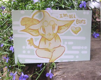 Yellow Pikmin Art Print: Nintendo-Inspired Fanart (4x6in)