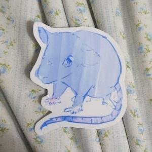 Rat Baby original Aufkleber, Vinyl Kiss-Cut, glänzend oder holographisch