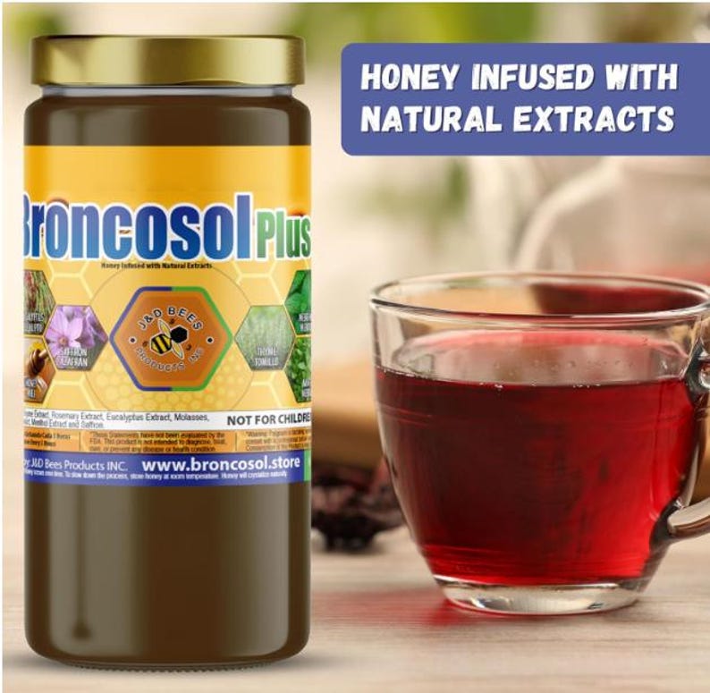 BRONCOSOL PLUS - Honey With Saffron, Eucalyptus, Mint and More Extracts ...