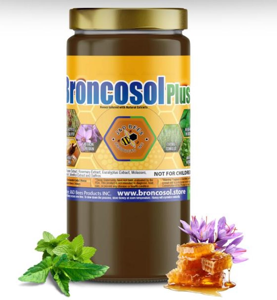 BRONCOSOL PLUS - Honey With Saffron, Eucalyptus, Mint and More Extracts ...