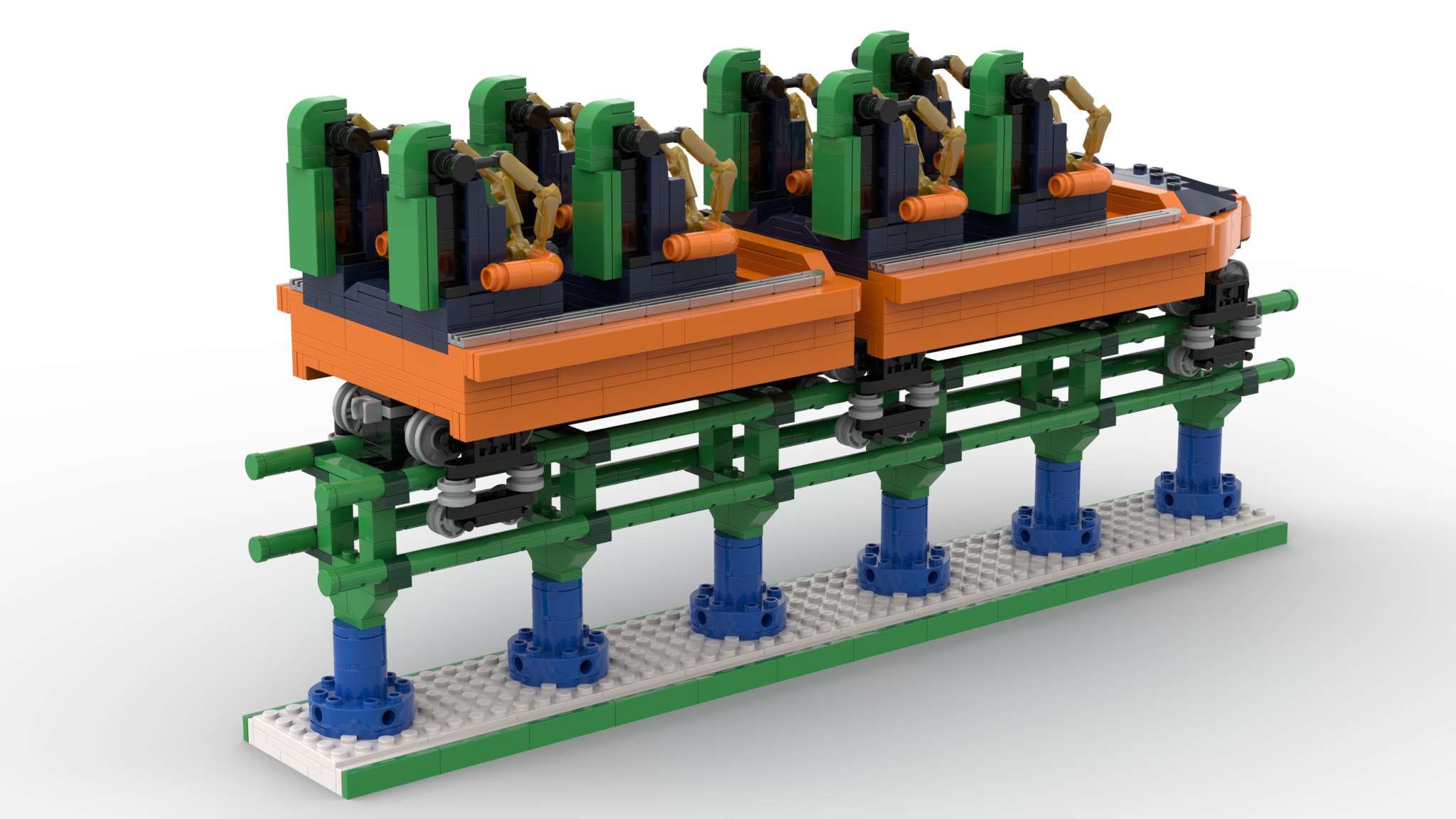 Lego roller coaster train sale