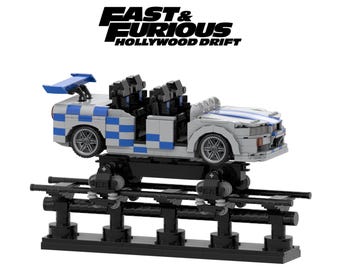 FAST & FURIOUS Hollywood Drift / Nissan Skyline GT-R Grey - Universal Studios Hollywood ( Digital instructions )