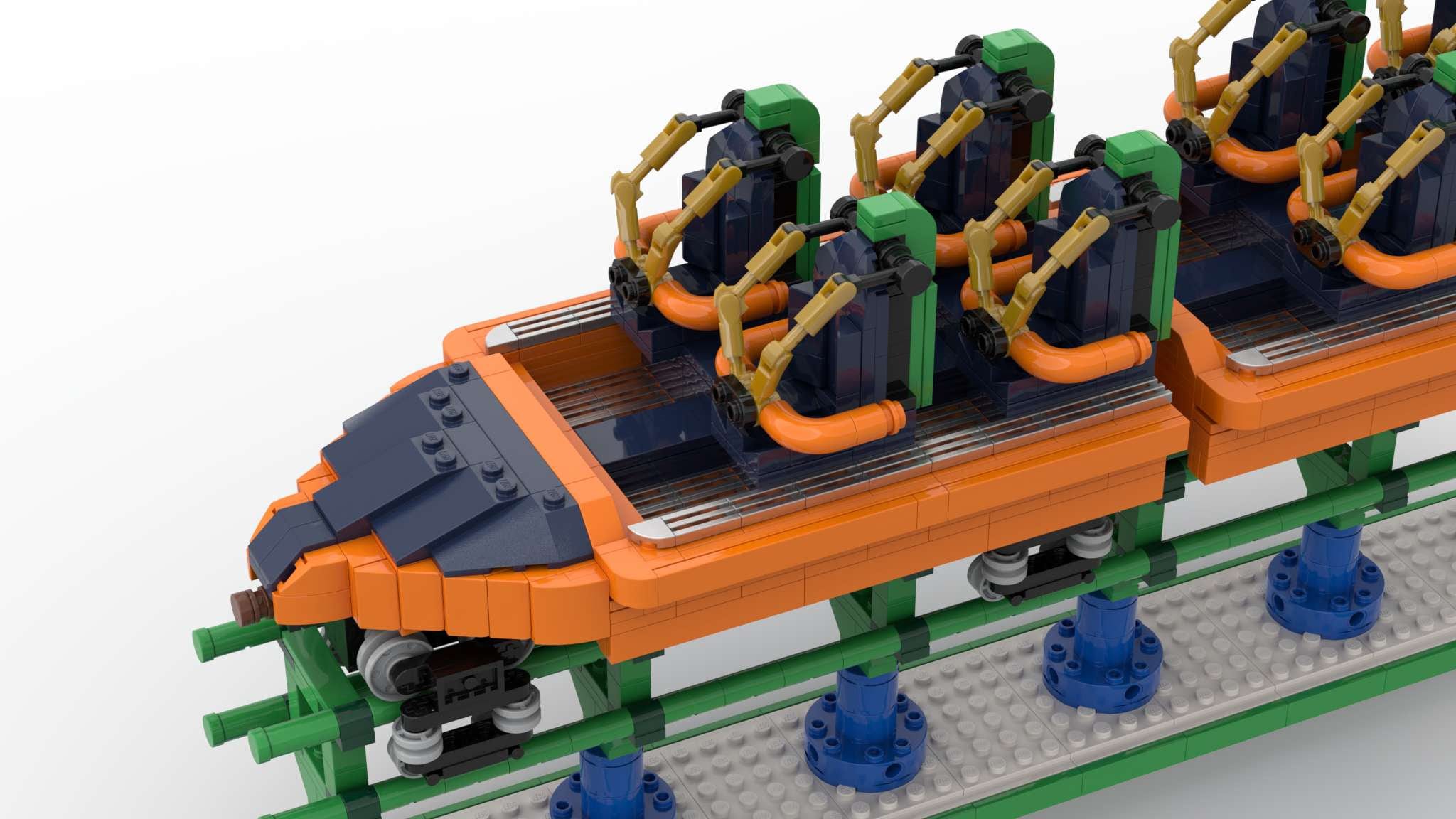 古藤格啓 整体 STAR TRAIN The Edge THE GAME KINGDA KA - Orange Train - Six Flags Great Adventure ( Only