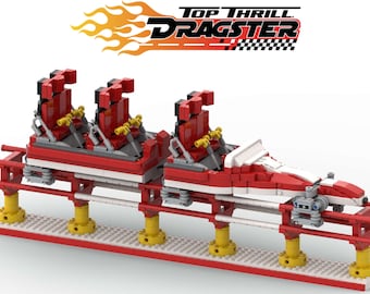 TOP THRILL DRAGSTER Red train Cedar Point only instructions and parts  list