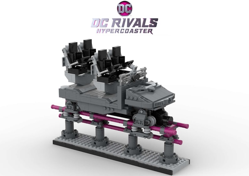 DC RIVALS HYPERCOASTER Warner Bros. Movie World only instructions and parts list image 1