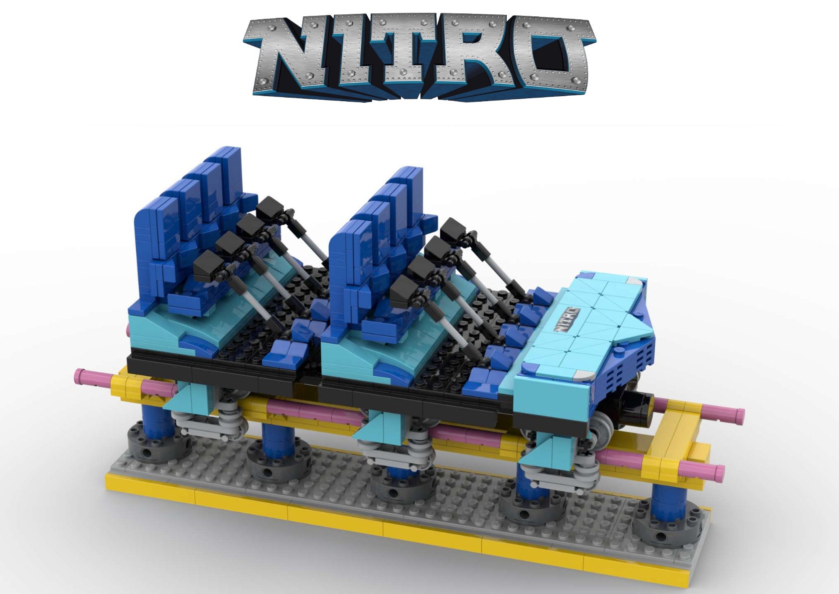 Nitro Roller Coaster LEGO Brick Instructions – Six Flags Model