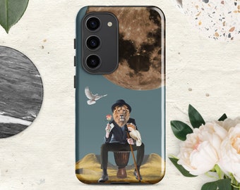 Moon Lion Magic Surreal Anthro Planet Phone Case | Tough case for Samsung®