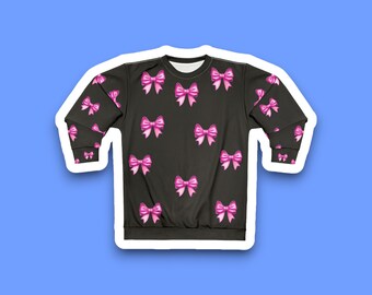 Pink and Black Bow Sweatshirt
