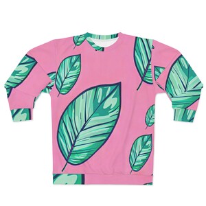 Pink Leaf Sweatshirt