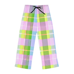 Women&#39;s Purple and Green Plaid Pajama Pants