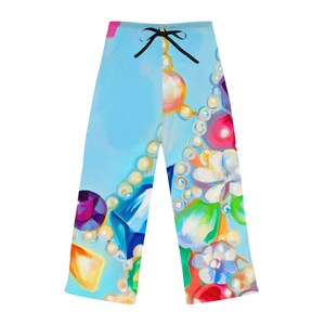 Damen Blau Schmuck Pyjama Hose