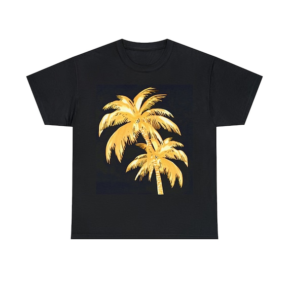 Gold Palm Tree Tee