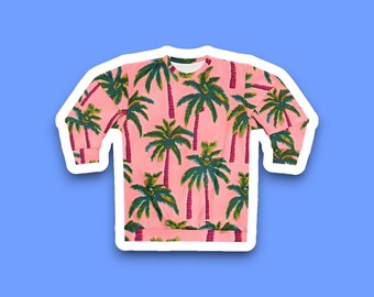 Pink Palm Tree Sweatshirt