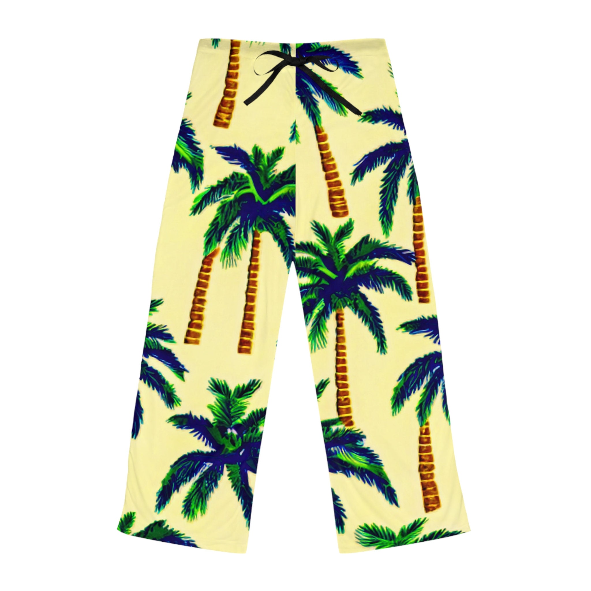 Palm Tree Printed Pants - Etsy