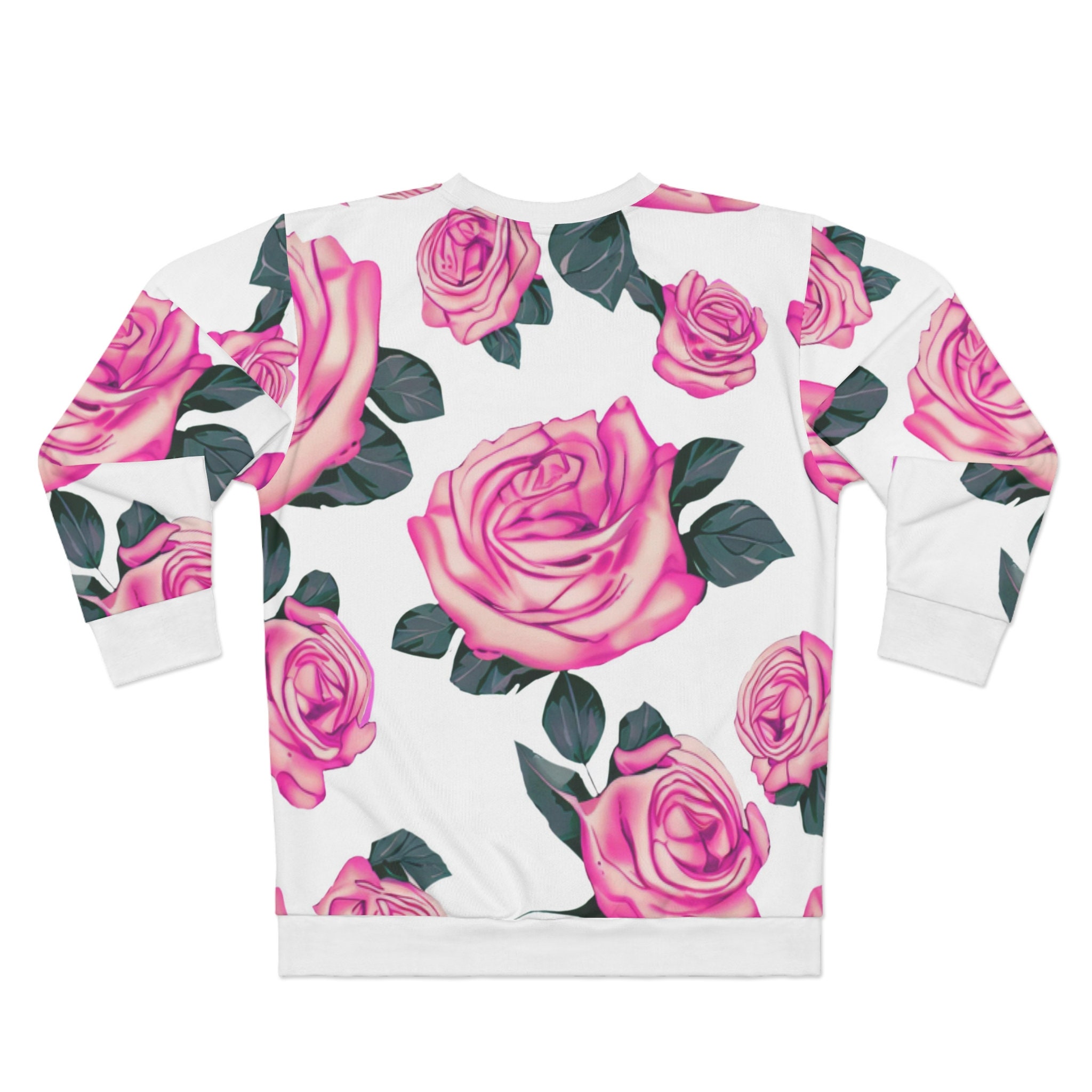 Pink floral sweatshirt clearance