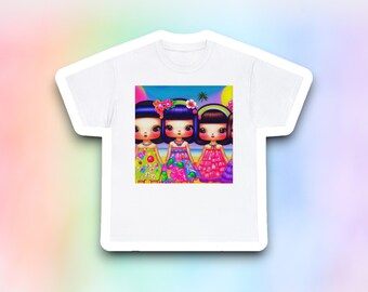 Girls Tropical Beach Tee