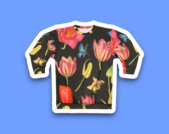Black Floral Sweatshirt