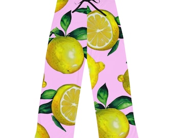 Women's Pink Lemon Pajama Pants