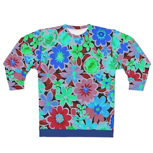 Blue Floral Sweatshirt