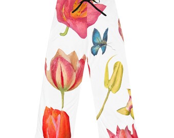 Pantalón de pijama de mujer blanco floral