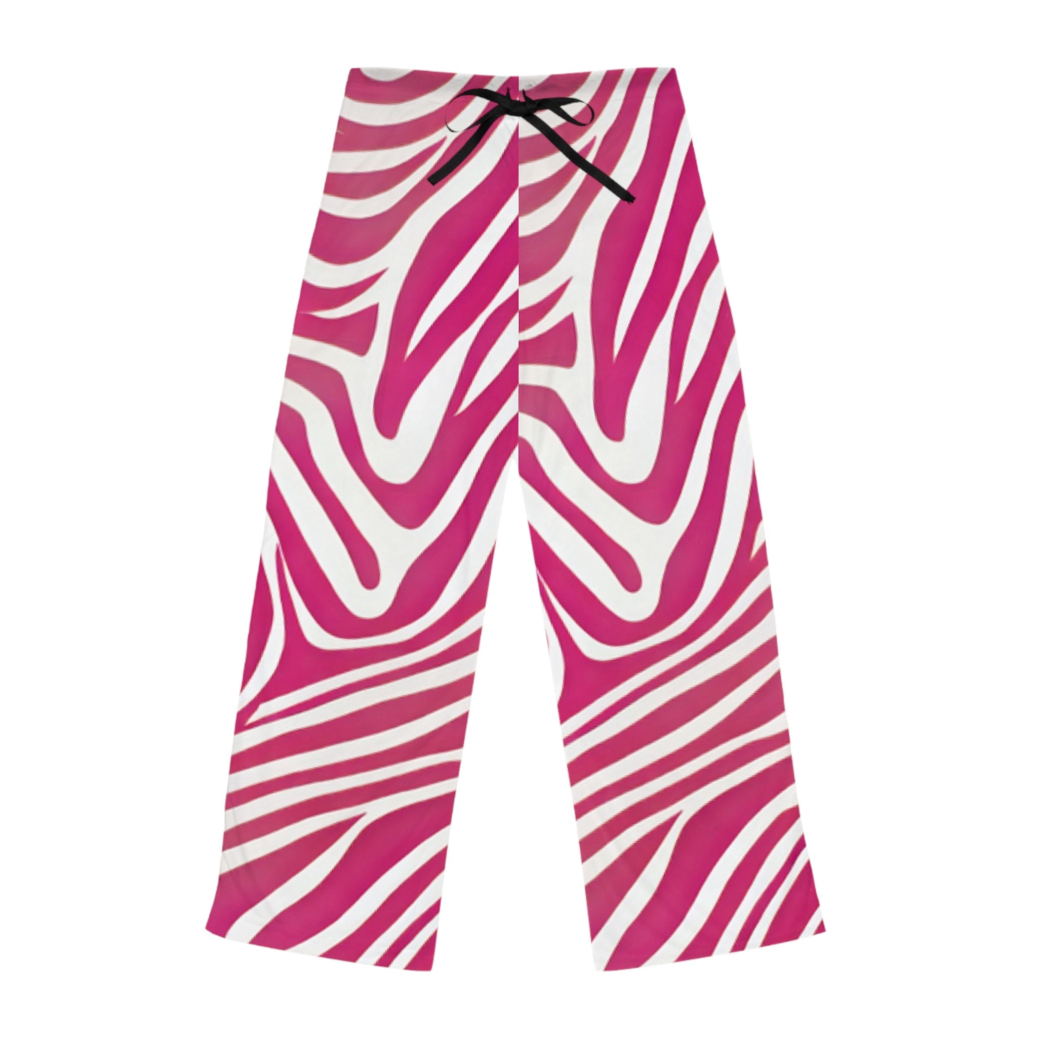 Women s Pink Zebra Pajama Pants Etsy