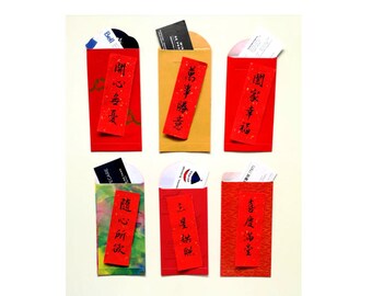 迷你 賀年揮春  Mini size  New Year Auspicious Greetings  / Original Calligraphy Work /