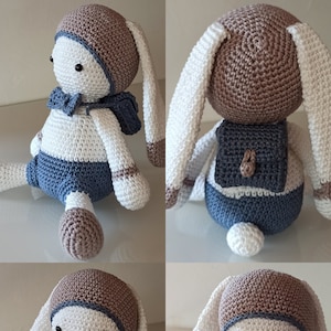 Lapinou, little crochet rabbit, amigurumi, cuddly toy for children, handmade